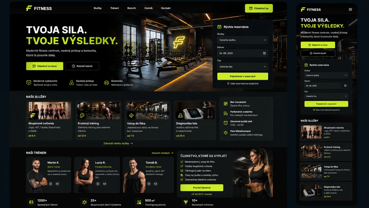 Šablóna Fitness